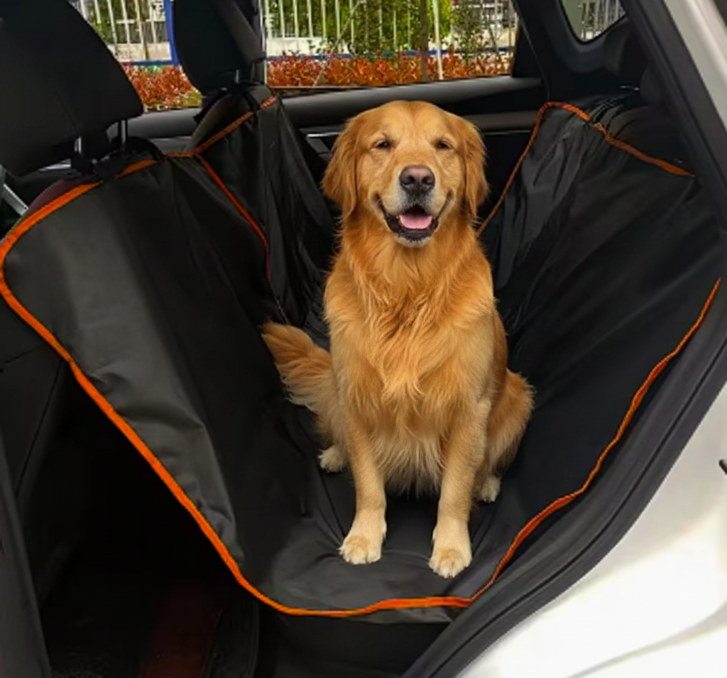 Dog on Seat Cover Ad