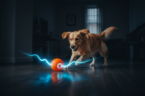 Interactive LED Dog Ball